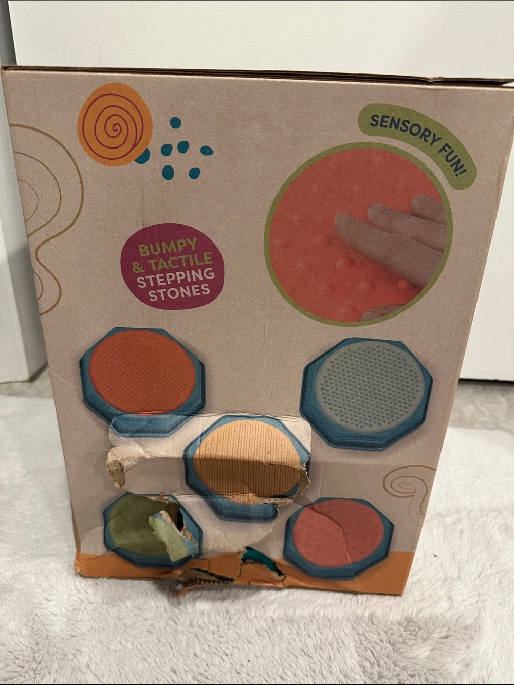 Balance & Build Sensory Stepping Stones Set - Orange
